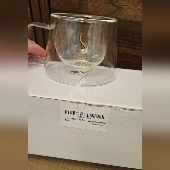 New Transparent Glass Coffee Cups - Picture 4 of 4